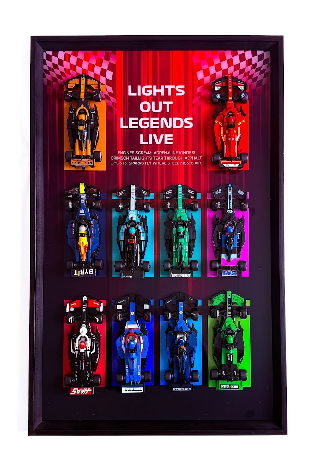 Designer Display Frame for LEGO F1 Speed Champions Series (50cm x 80cm) - Red