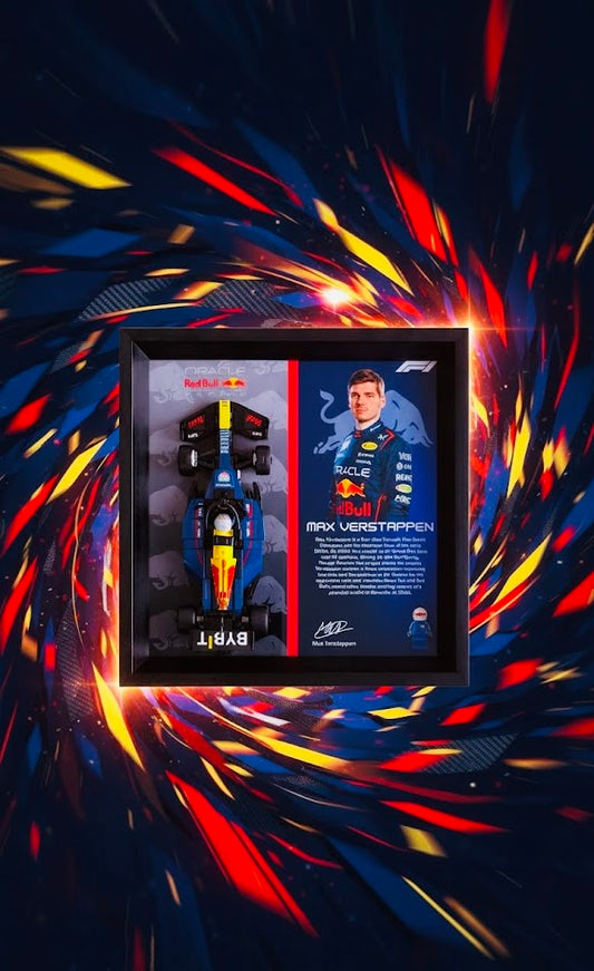 Red Bull F1 Designer Display Case - Premium Collectible Frame 28.5cm x 28.5cm