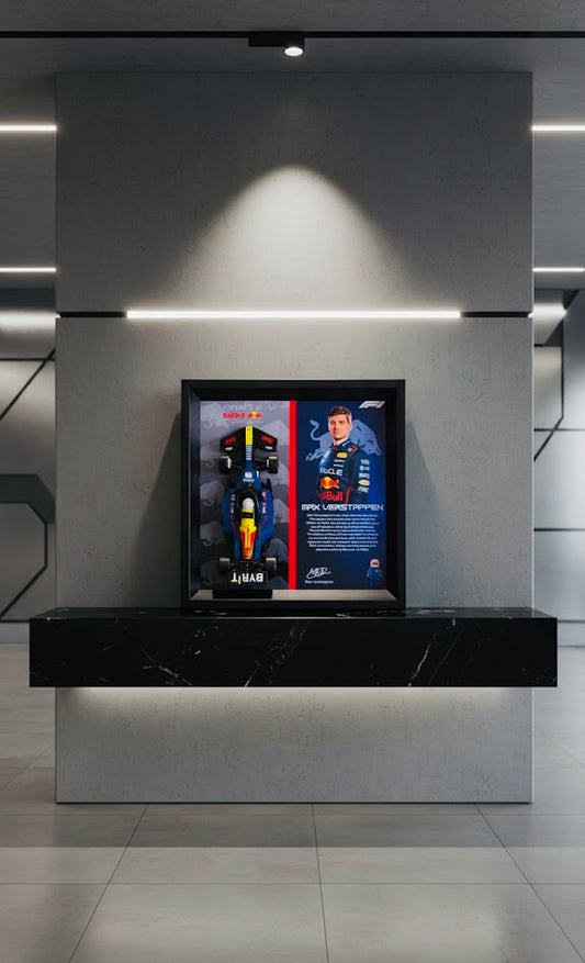 Red Bull F1 Designer Display Case - Premium Collectible Frame 28.5cm x 28.5cm