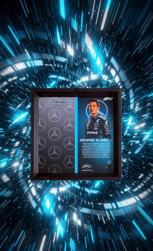 Mercedes F1 Designer Display Case - Premium Collectible Frame 28.5cm x 28.5cm