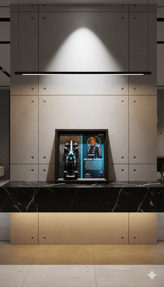 Mercedes F1 Designer Display Case - Premium Collectible Frame 28.5cm x 28.5cm