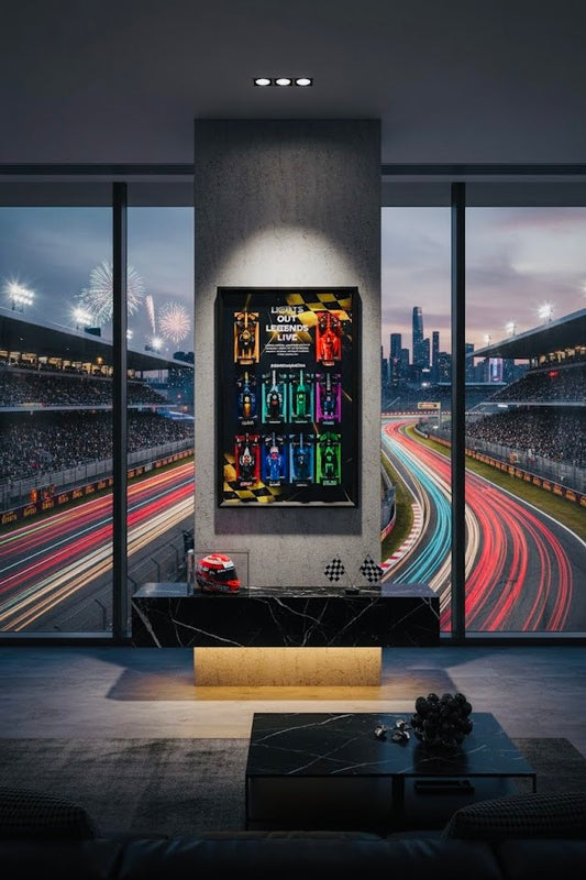 Designer Display Frame for LEGO F1 Speed Champions Series (50cm x 80cm) - Gold