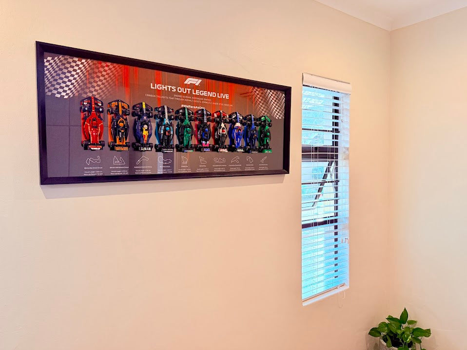 Panoramic Wall Frame for F1 Speed Champions Cars (120cm x 45cm)