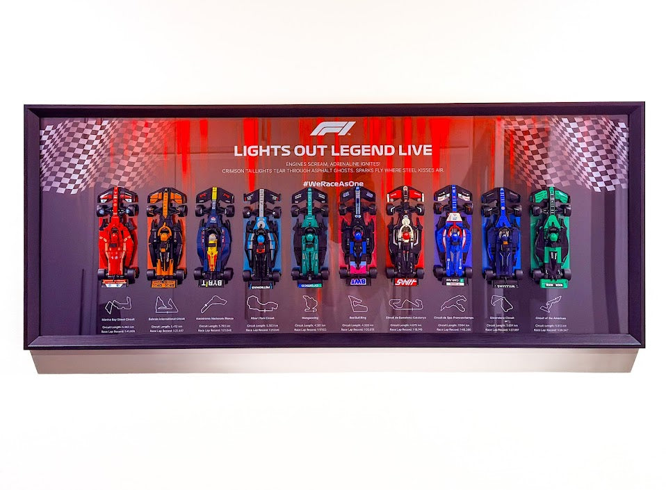 Panoramic Wall Frame for F1 Speed Champions Cars (120cm x 45cm)