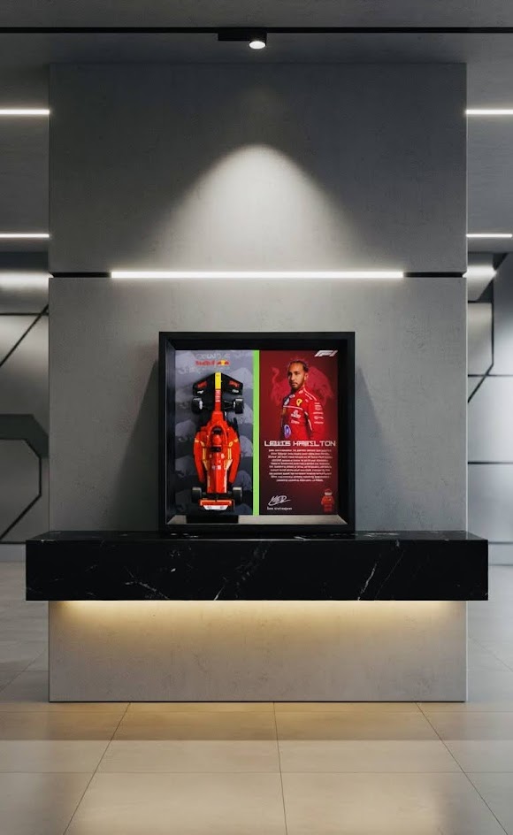 Ferrari F1 Designer Display Case - Premium Collectible Frame 28.5cm x 28.5cm