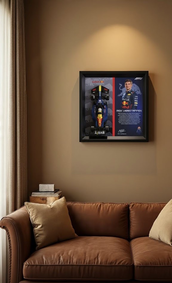 Red Bull F1 Designer Display Case - Premium Collectible Frame 28.5cm x 28.5cm