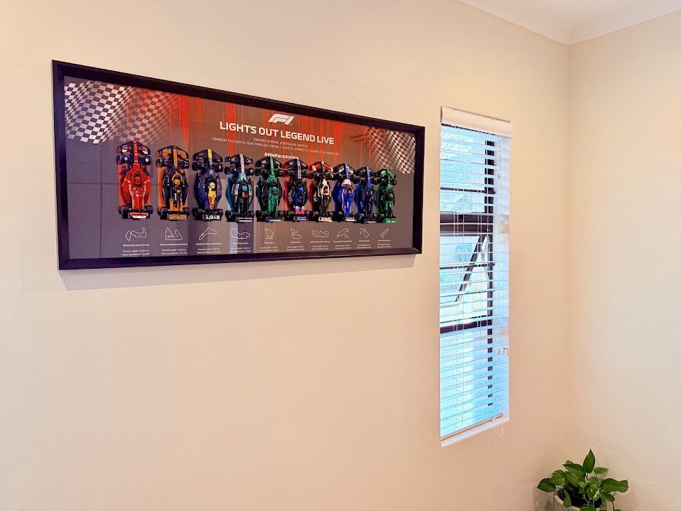 Frame mounted on wall