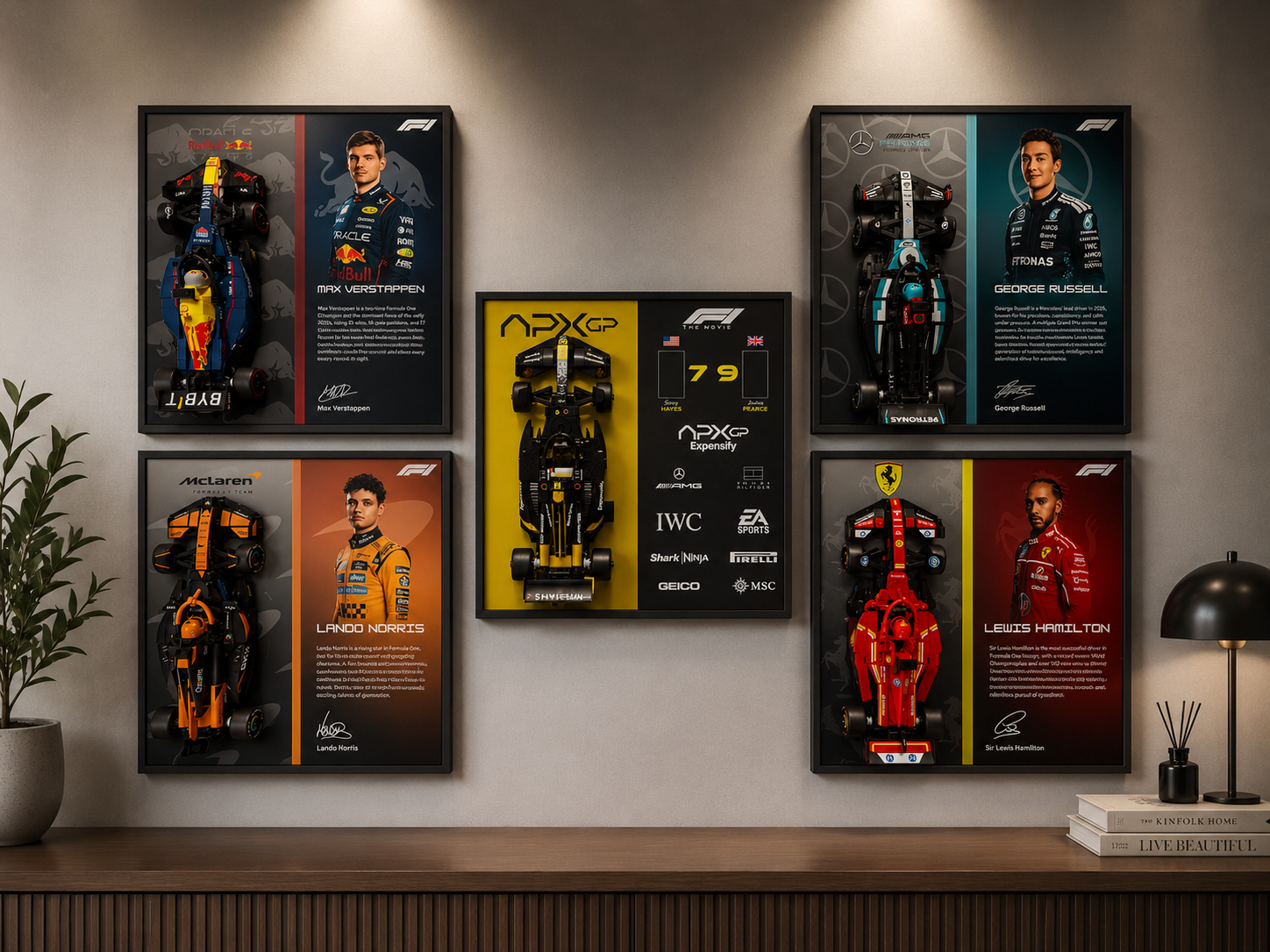 Driver Edition Frame Classic — 55×25cm slimline aluminium LEGO Speed Champions driver display South Africa