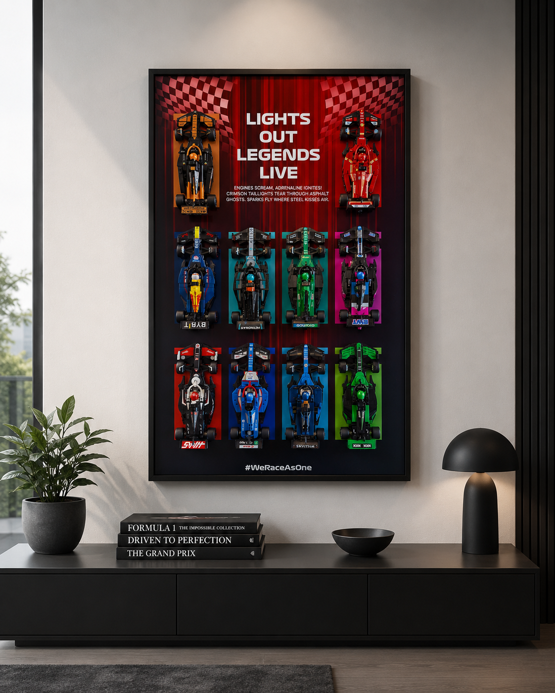 Heritage Display Frame Classic — 90×35cm limited slimline aluminium LEGO Speed Champions display South Africa