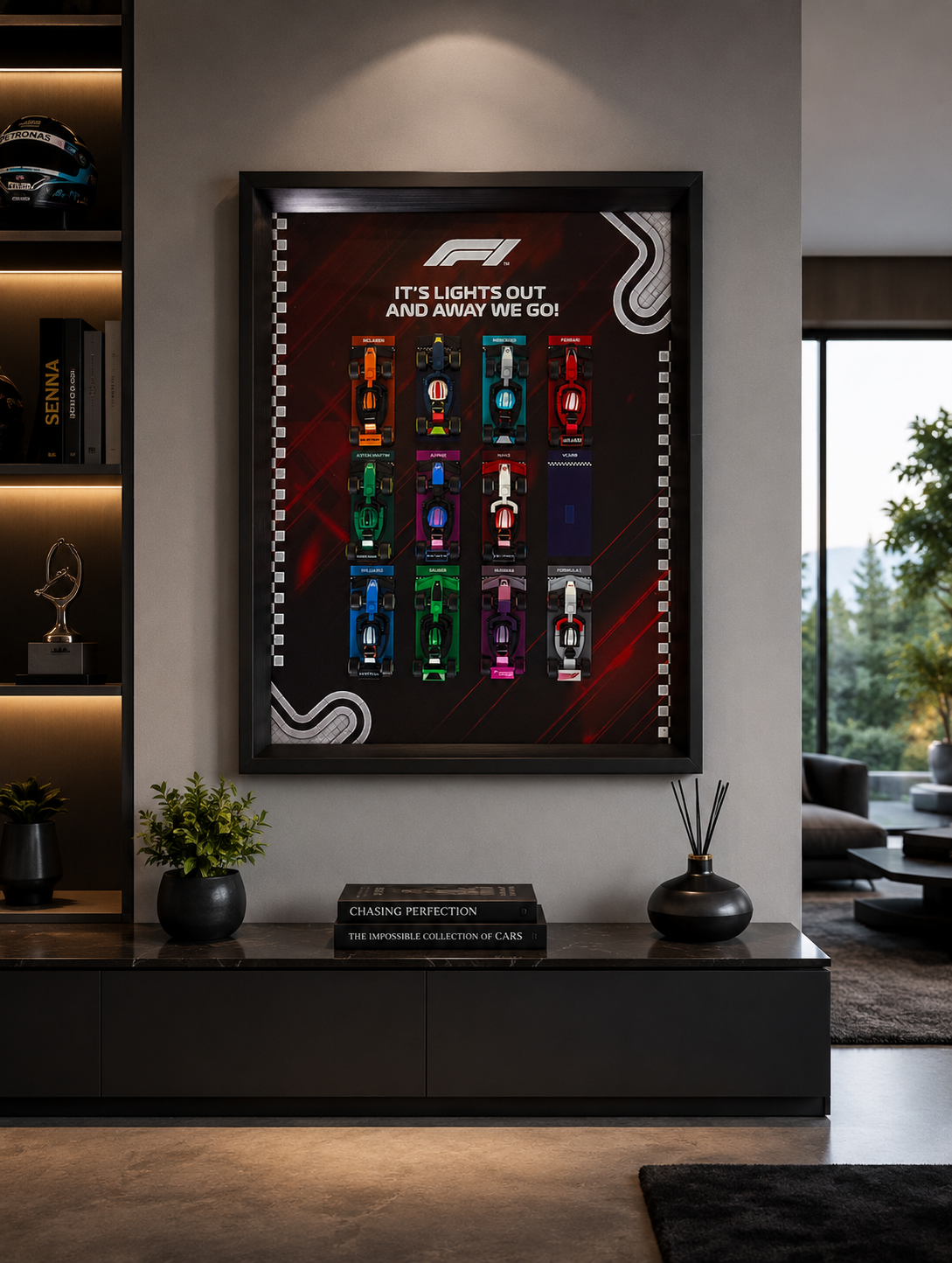 Team Grid Frame Premium — 80×30cm thick synthetic moulding LEGO Speed Champions team display South Africa